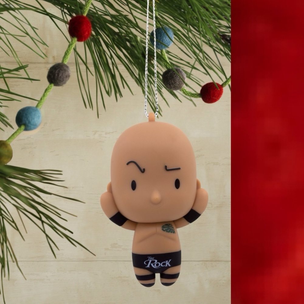 The Rock Christmas Ornament WWE